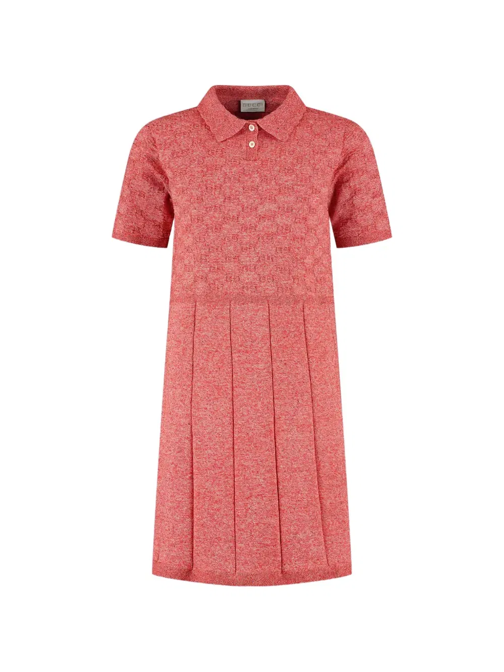 Вязаное платье с плиссировкой Gg Gucci Kids, красный