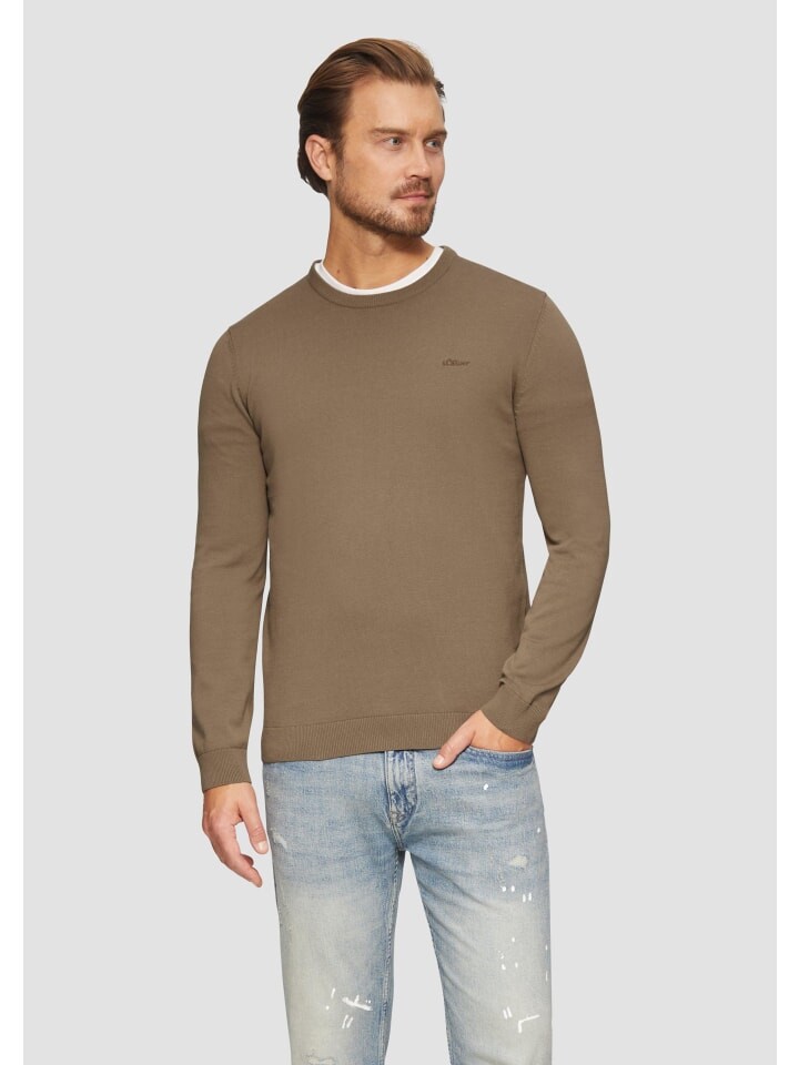 

Пуловер s.Oliver Strickpullover langarm, коричневый