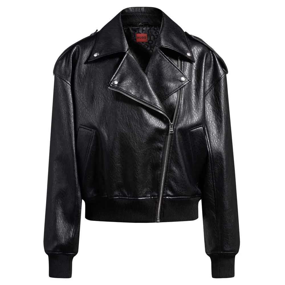 

Куртка HUGO Alipha 1 10267113 leather, черный