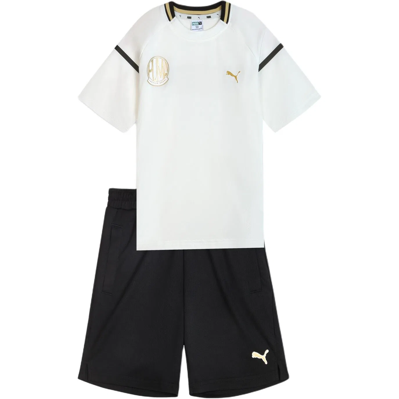 Детский спортивный костюм Casual Sportswear 2 Piece Set PUMA, White-Black-01