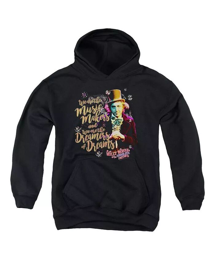 

Мальчики Молодежь Music Makers Pull Over Hoodie / Толстовка с капюшоном Willy Wonka And The Chocolate Factory, черный