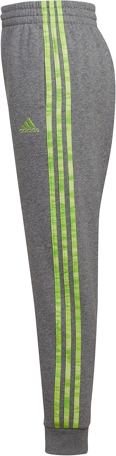 Детские спортивные флисовые брюки-джоггеры Adidas, Charcoal Grey Heather — фото 3