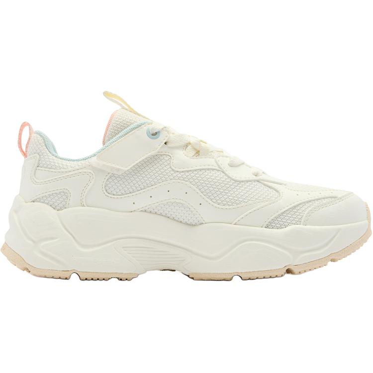 QIAODAN Низкие детские повседневные туфли Slip Resistant и Breathable Ivory White/Pink Mist Blue — фото 3