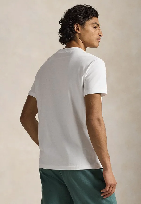 Футболка-Поло приталенного кроя с принтом медведя. Polo Ralph Lauren, White-Society Bear — фото 3