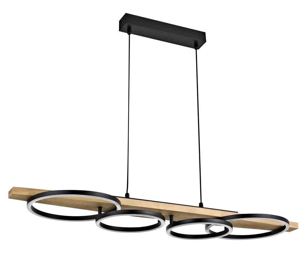 

Подвесной светодиодный светильник - В 150 см - коричневый - черный - дерево - металл - 4 лампы HPI Home Product Import GmbH