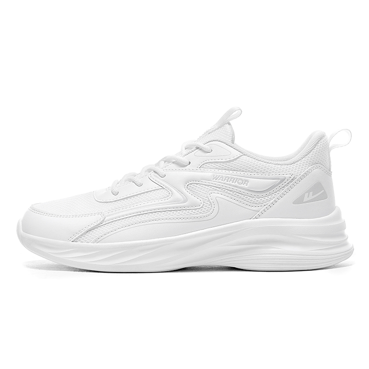 

Кроссовки для бега низкие унисекс с амортизацией, отскоком, устойчивостью к истиранию, легкие, дышащие и нескользящие WARRIOR, белый серый