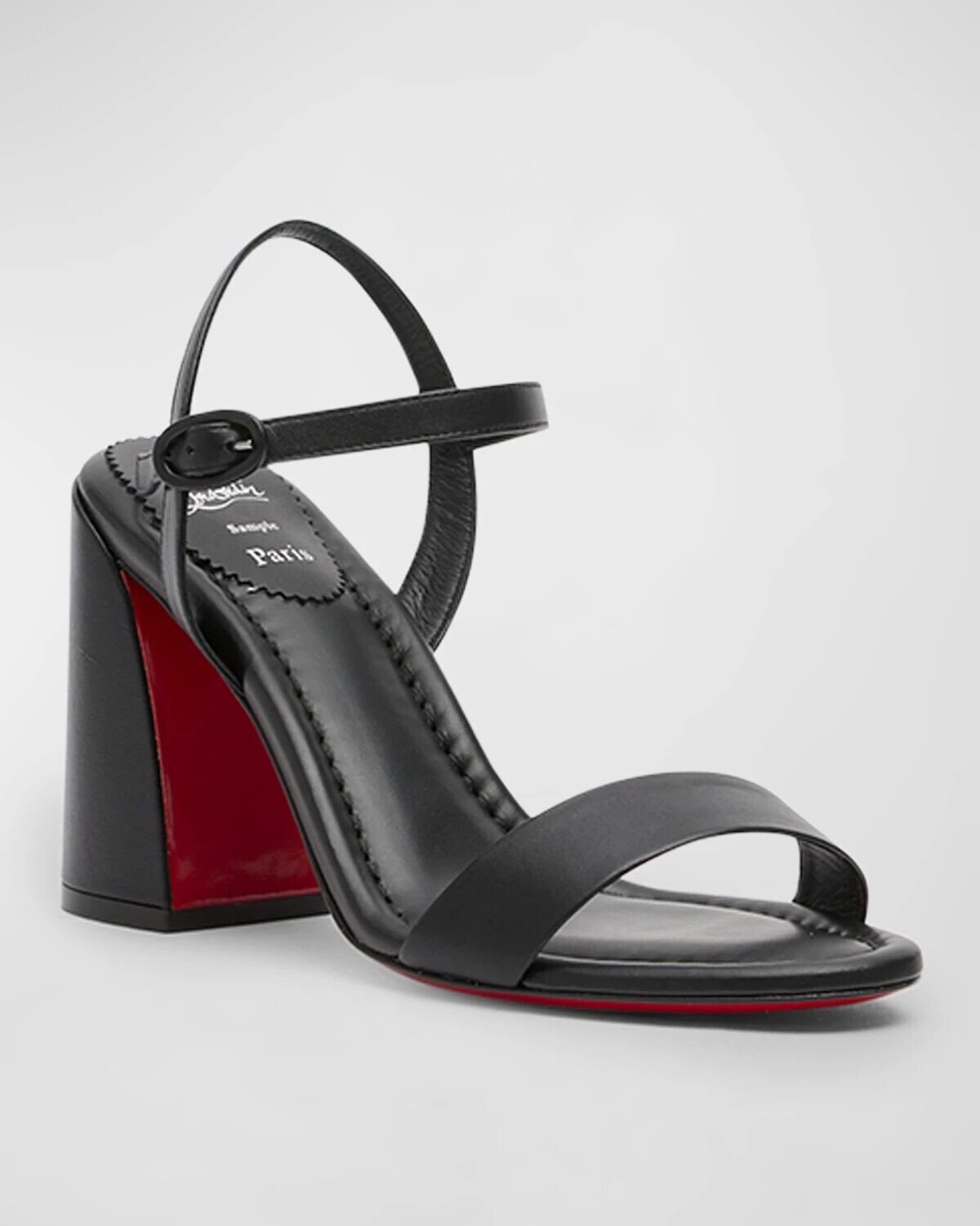 Сандалии Miss Jane с красной подошвой и ремешком на щиколотке Christian Louboutin, цвет Black — фото 3