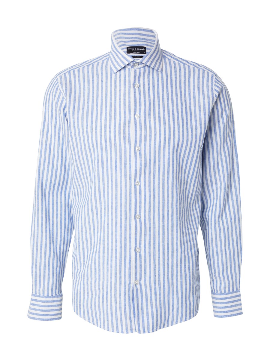 

Рубашка на пуговицах классического кроя Bruun & Stengade OSullivan, светло-синий