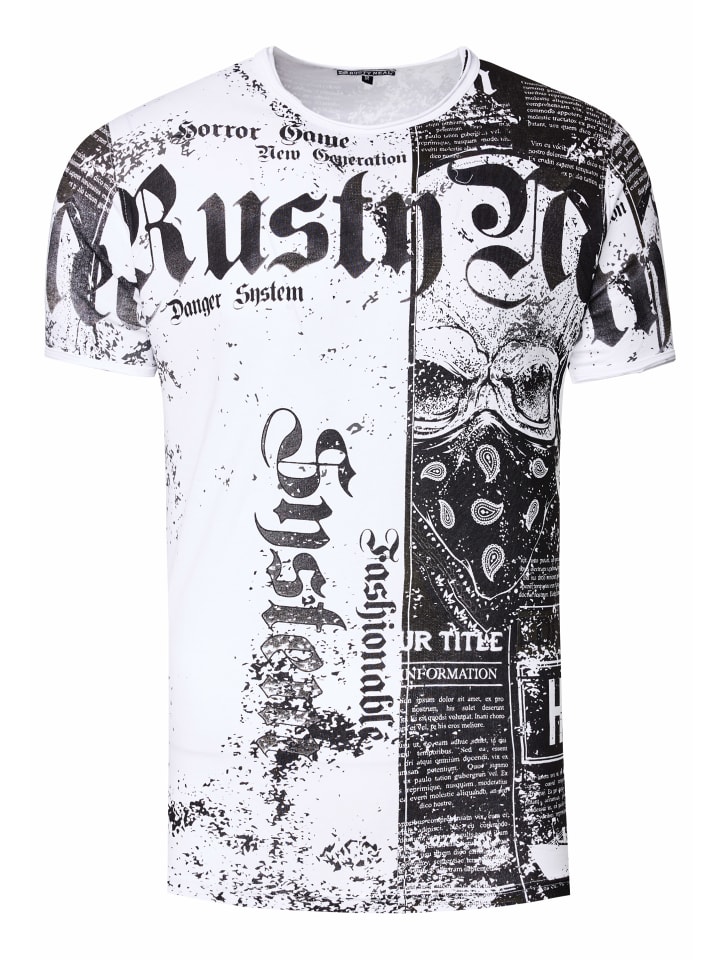 

Футболка с принтом American Skull Westside Gang Banger белого цвета Rusty Neal, Белый, Футболка с принтом American Skull Westside Gang Banger белого цвета Rusty Neal