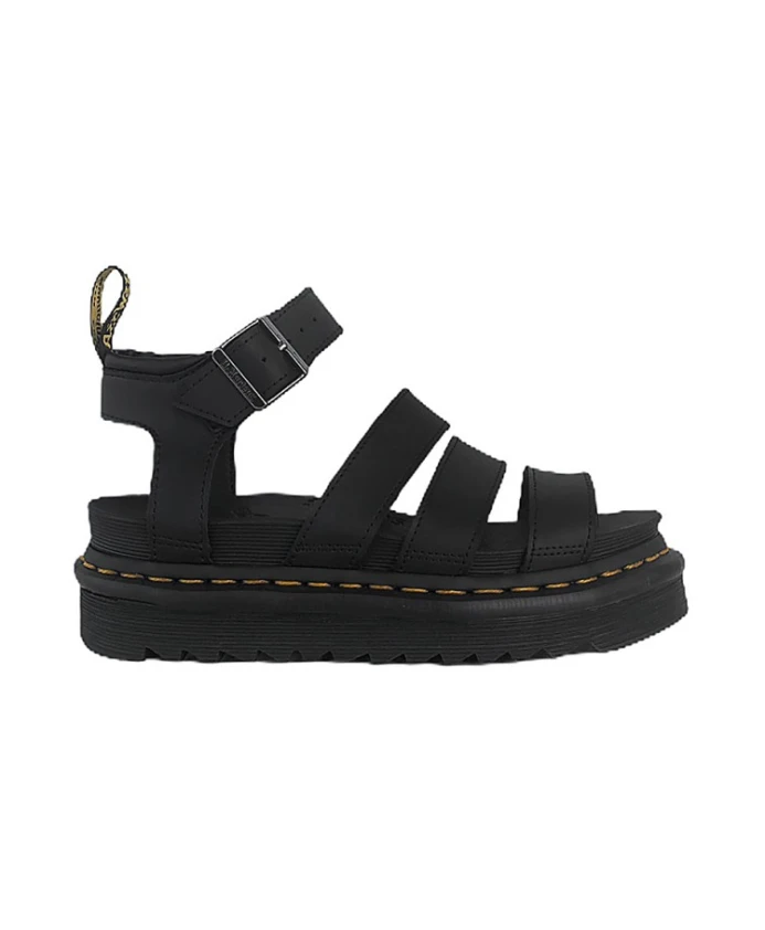 

Кожаные босоножки на платформе Blaire Dr. Martens, черный