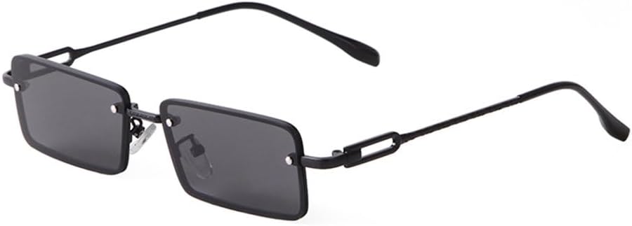 

LVTFCO Модные винтажные солнцезащитные очки маленького размера для женщин и мужчин, ретро, ​​трендовые, с градиентными линзами, металлические прямоугольные солнцезащитные очки, C1