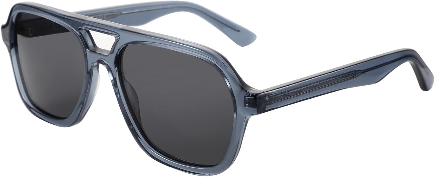 

Поляризованные солнцезащитные очки Zenottic Arrivals ручной работы из ацетата, 100% защита от УФ-излучения UV400, модель Pilot, для женщин и мужчин TOIPASTN, 003 Grey Lens