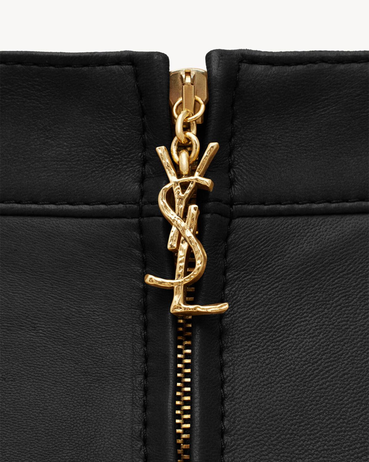 Юбка-карандаш CASSANDRE из овечьей кожи Saint Laurent, черный — фото 3