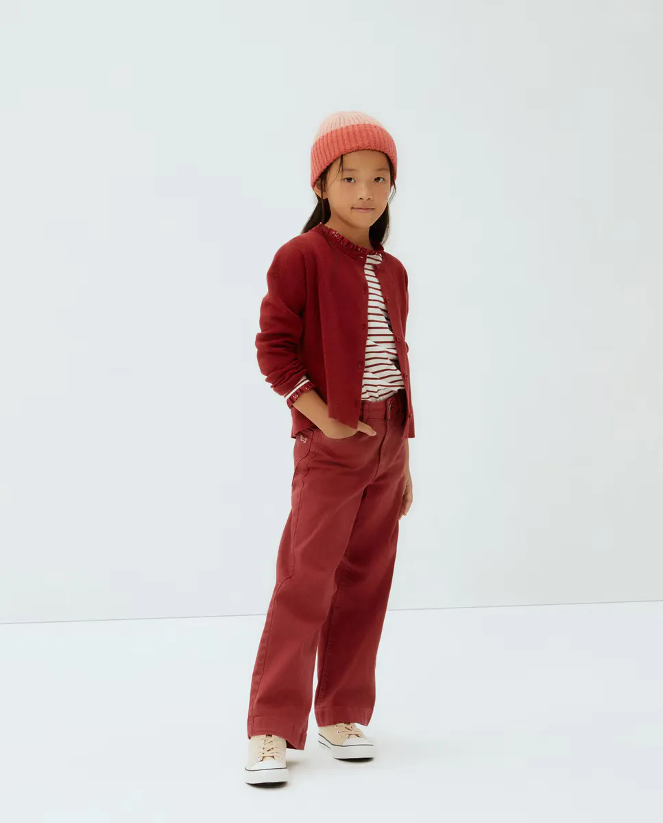 

Трикотажная куртка для девочки Kids El Corte Inglés, бордовый