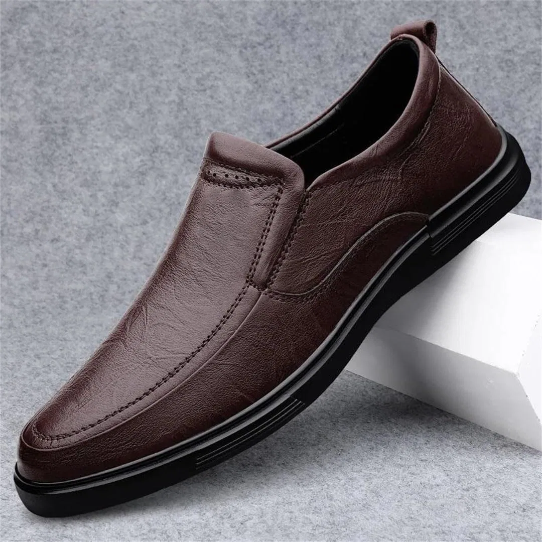 Лоферы кожаные мужские Luxury Comfortable Loafers, темно-коричневый — фото 3