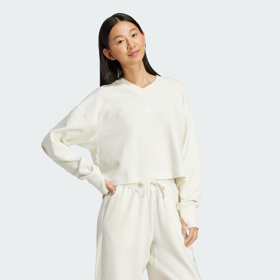 Свитер с капюшоном на молнии ADIDAS SPORTSWEAR Athletic Sweatshirt All Szn, белый — фото 2