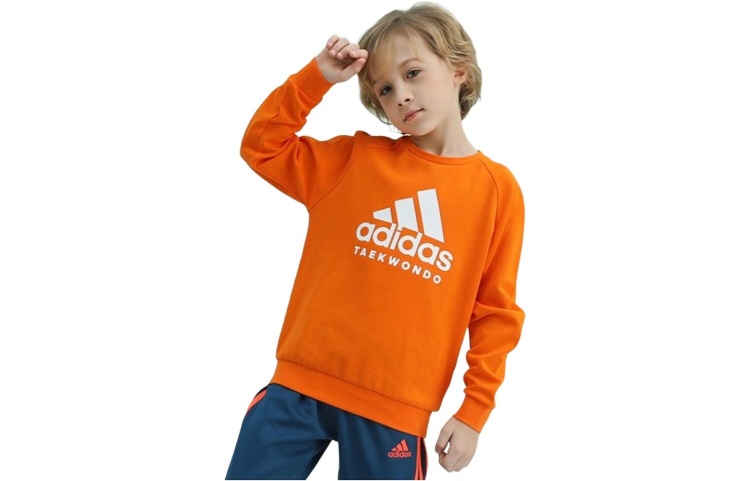 

Детская толстовка Adidas, оранжевый/белый