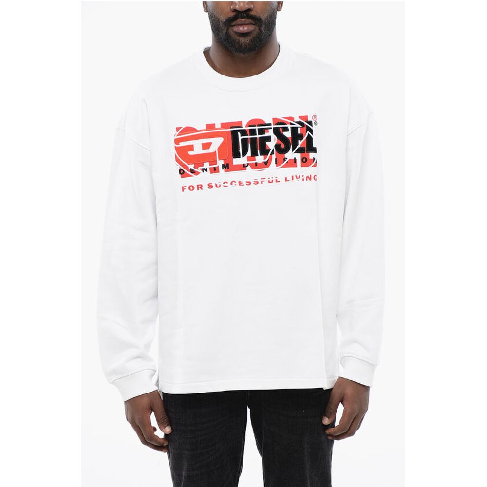 

Толстовка с круглым вырезом из начесаного хлопка S-BAXT-N1 Diesel, White