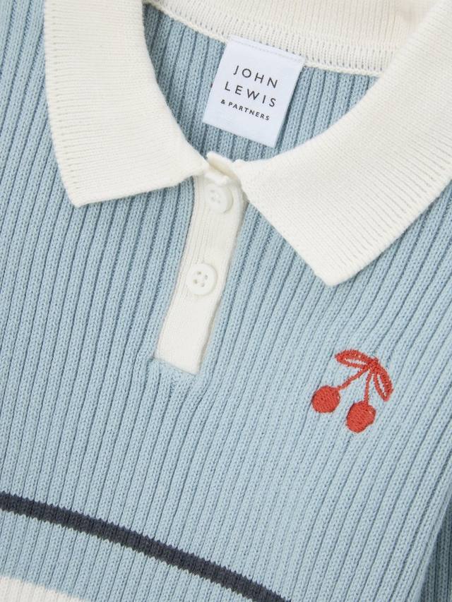 Детский джемпер с отложным воротником John Lewis, Blue — фото 3