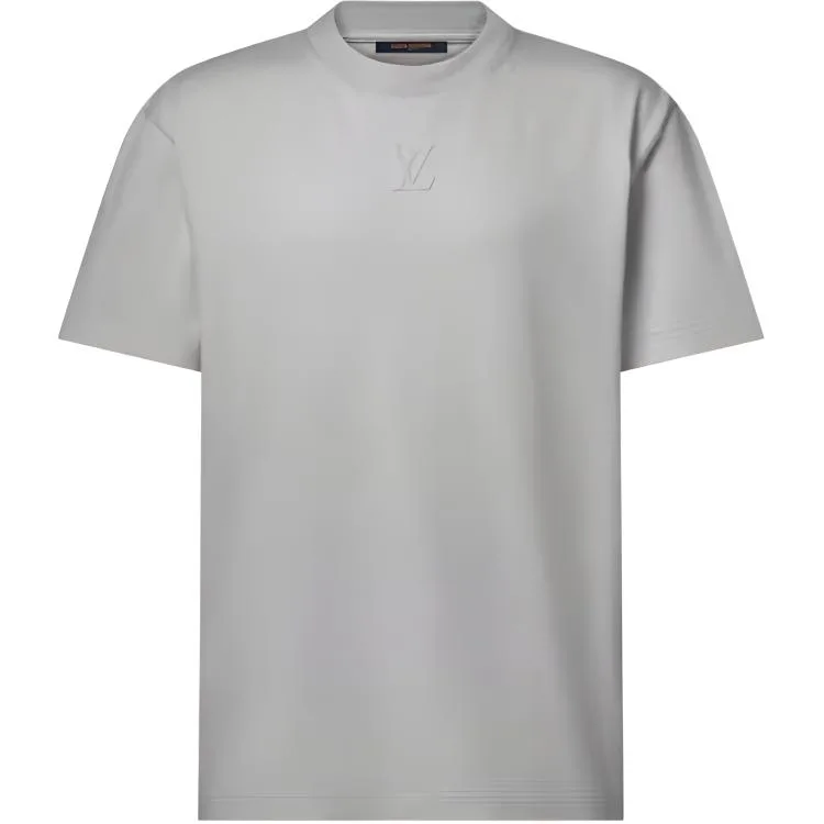 LOUIS VUITTON Футболка мужская серая с круглым вырезом Moderate Straight Fit