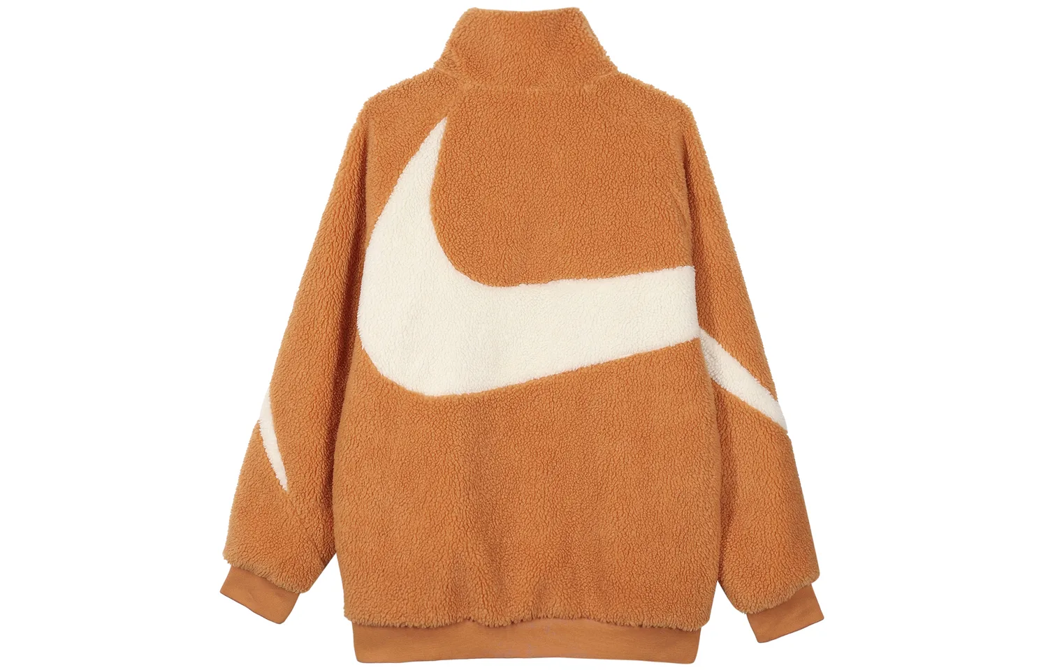 Куртка Big Swoosh Reversible Boa Asia Sizing Nike, Coffee Yellow — фото 3