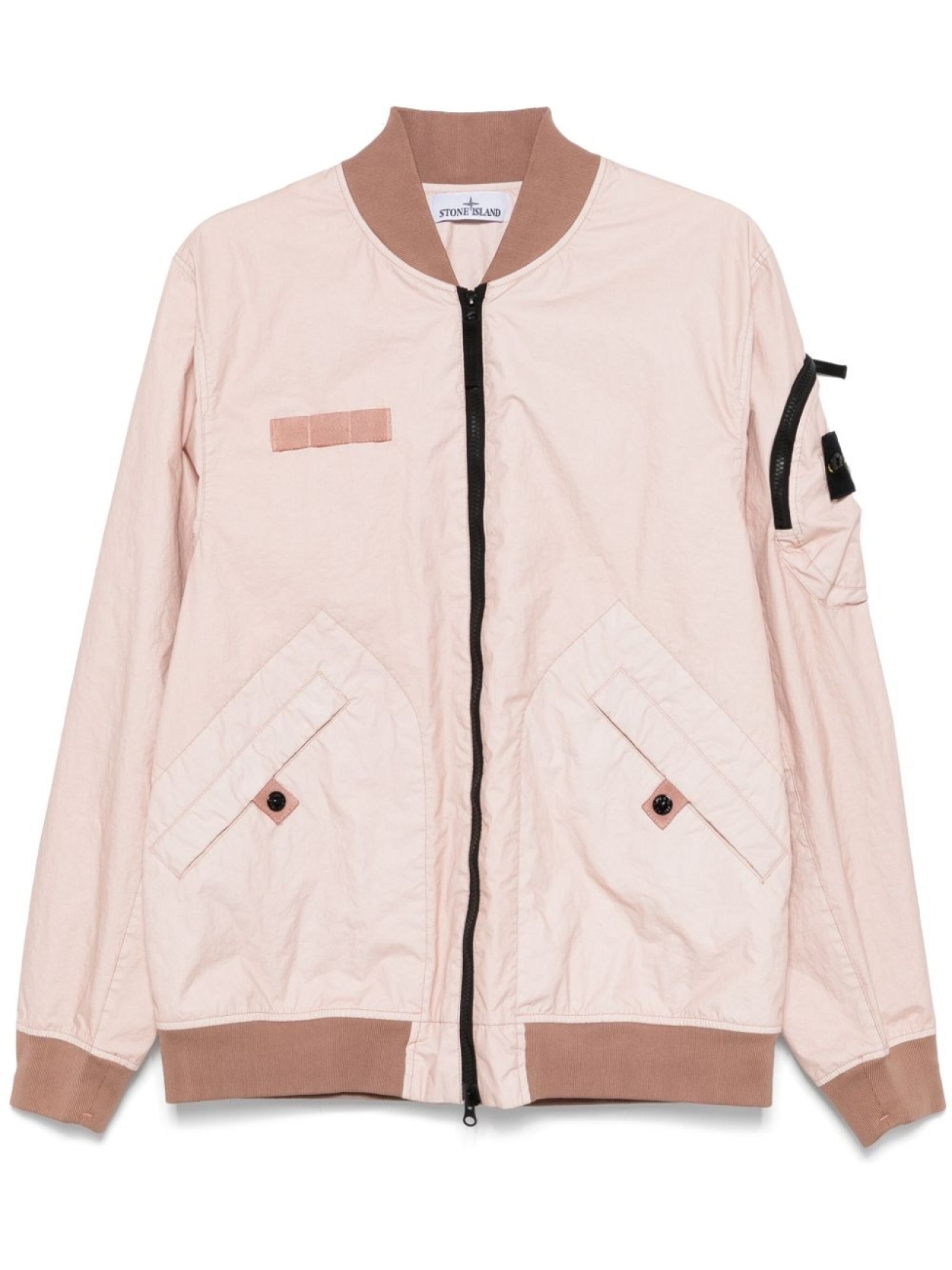 

Stone Island бомбер с нашивкой Compass, розовый