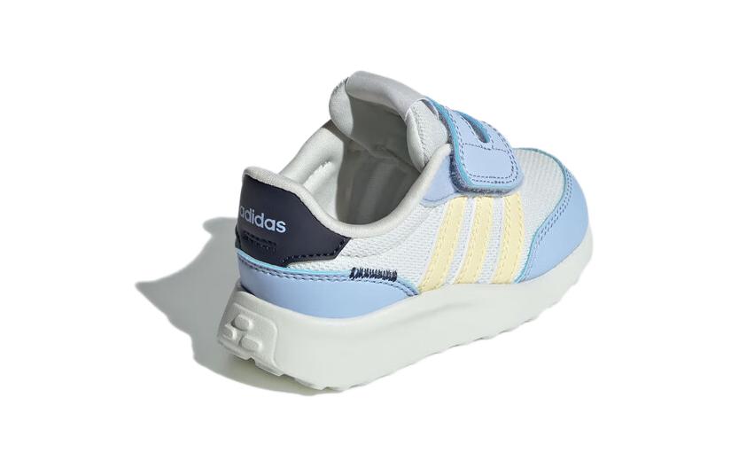 Кроссовки низкие для малышей Adidas Neo бело-голубые противоскользящие износостойкие 70-х — фото 4