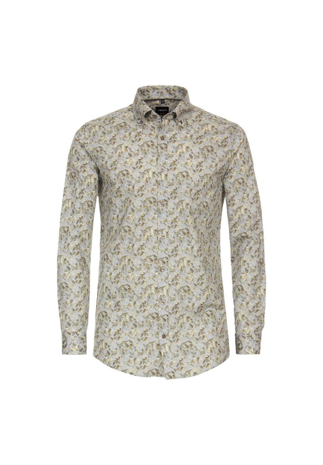 

Мужская деловая рубашка с принтом, облегающая боди Venti, оливковый