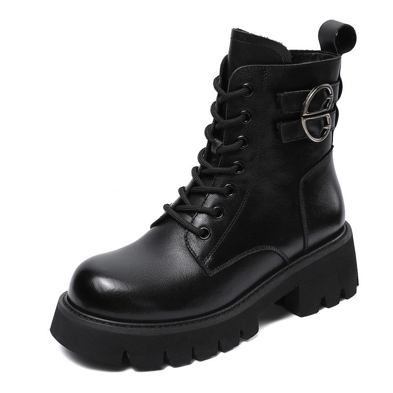 Короткие ботинки Martin 5,5 см женские Devanro, Black