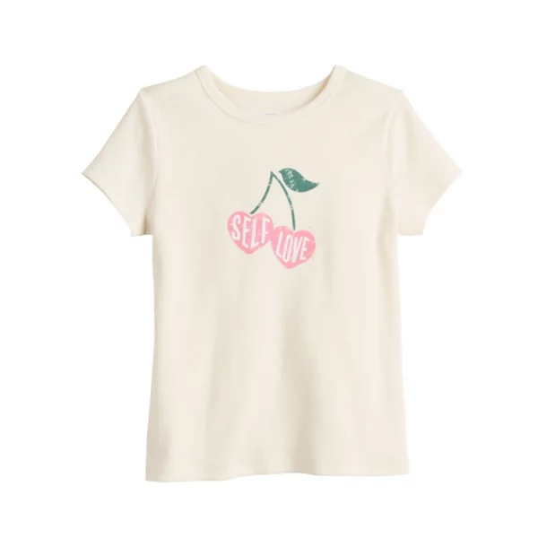 

Футболка с коротким рукавом для девочек 4-8 лет Grayson Threads Kids The Label, цвет off white