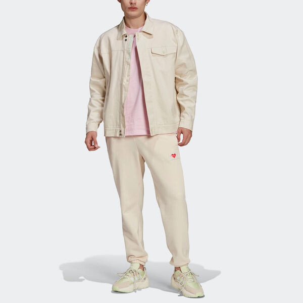 Спортивные штаны adidas originals Solid Color Casual Bundle Feet Sports Pants/Trousers/Joggers Autumn Yellow White, мультиколор — фото 3