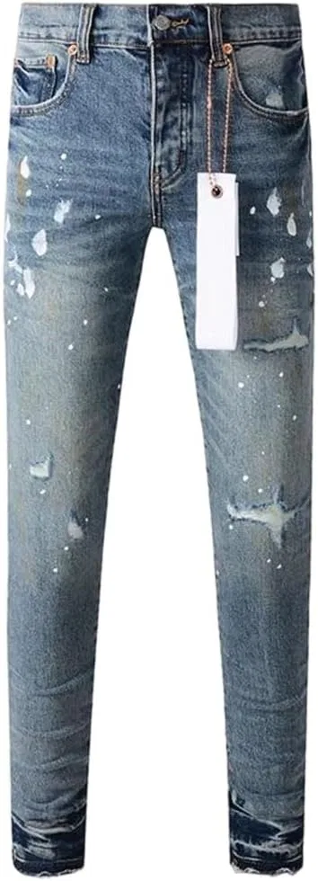 Джинсы скинни, рваные, Men's High Street, 9077