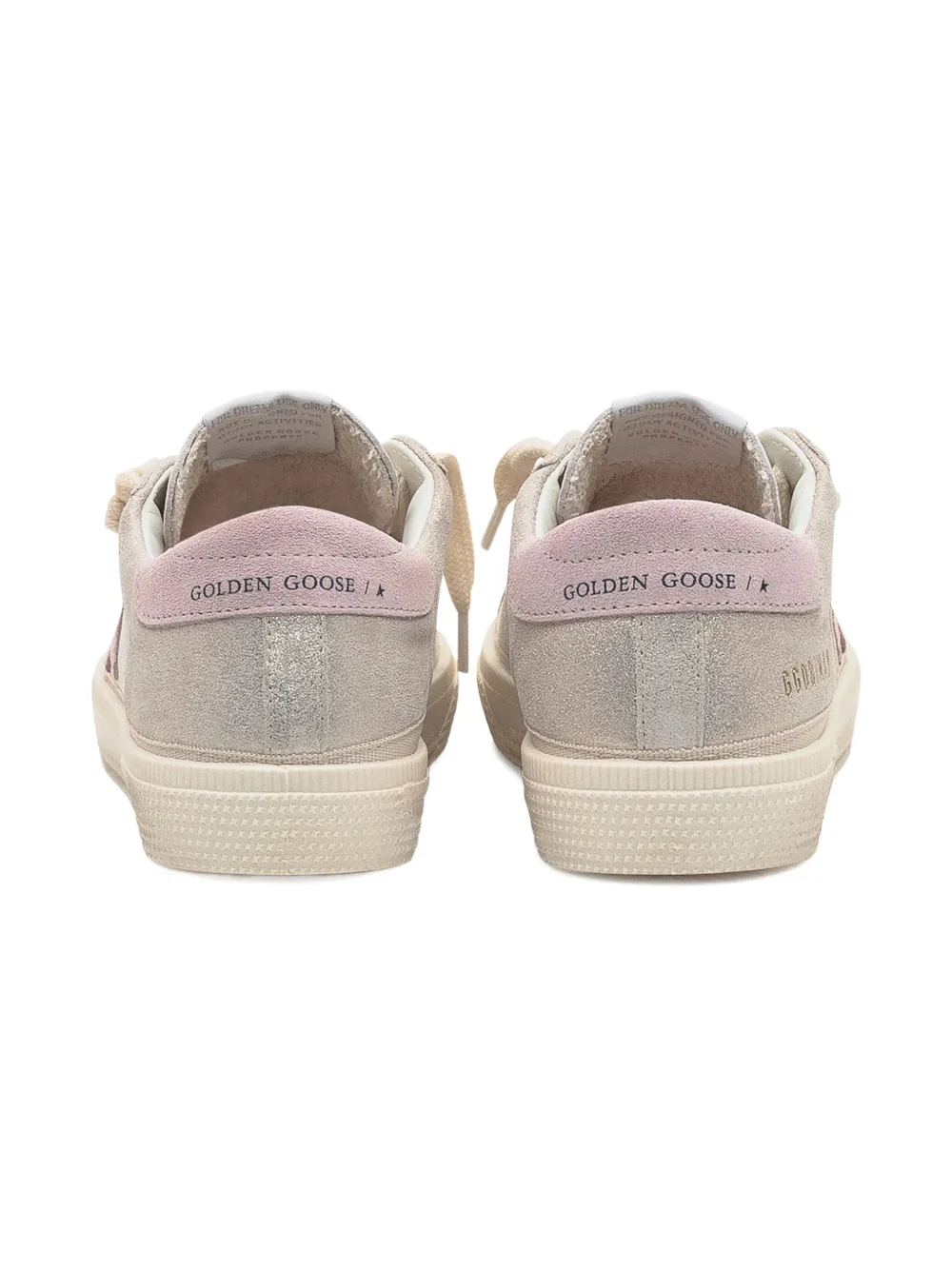Кожаные кроссовки May с отделкой в виде звезды Golden Goose Kids, белый — фото 3