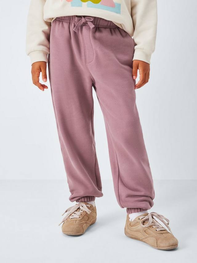 

Детские зауженные джоггеры из джерси John Lewis, Dark Pink