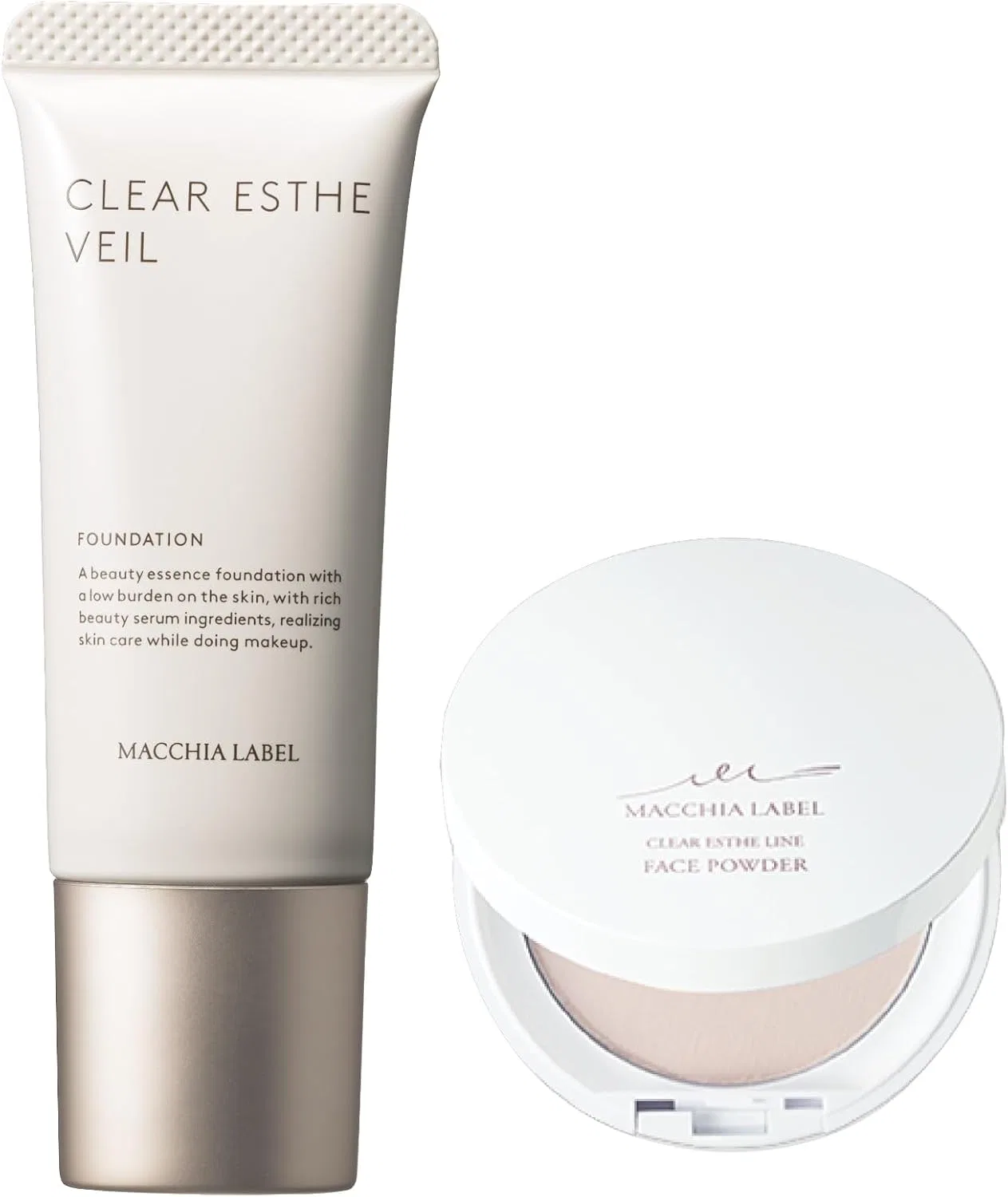 Тональная основа Makia Label Clear Estevel Pink Beige 25 мл + пудра для лица