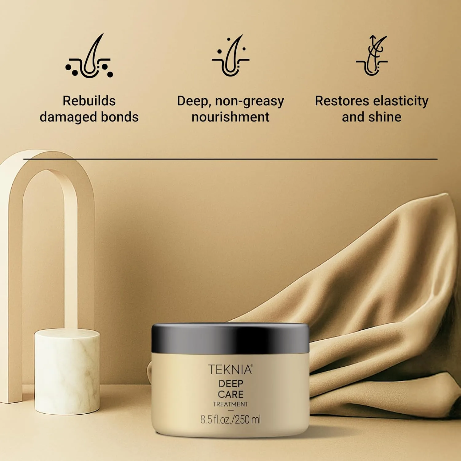 LAKMÉ Teknia Deep Care Hair Treatment, восстанавливающая маска для поврежденных волос 251 мл (1 шт.) — фото 3