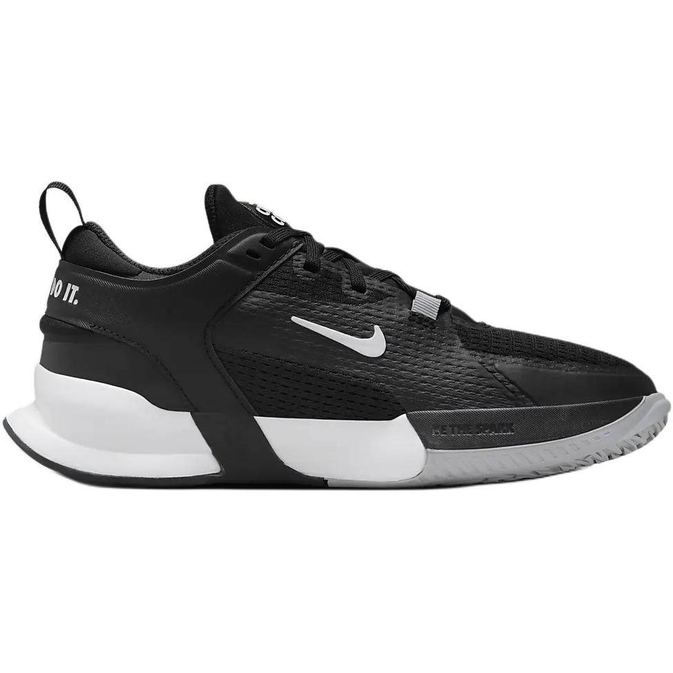 Кроссовки баскетбольные детские Nike низкие противоскользящие износостойкие черно-белые — фото 2