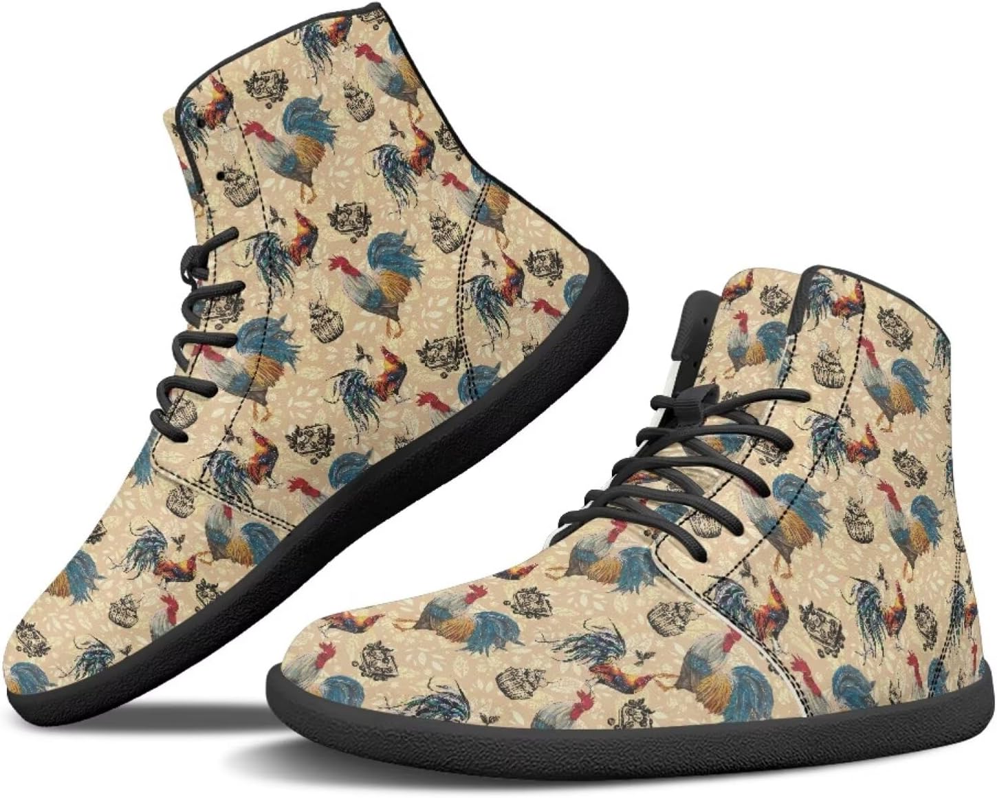 

Женские высокие кеды JoyLamoria с мраморным рисунком, спортивные туфли для ходьбы и тенниса, кожаные минималистичные обувь на шнуровке для улицы, Retro Chicken