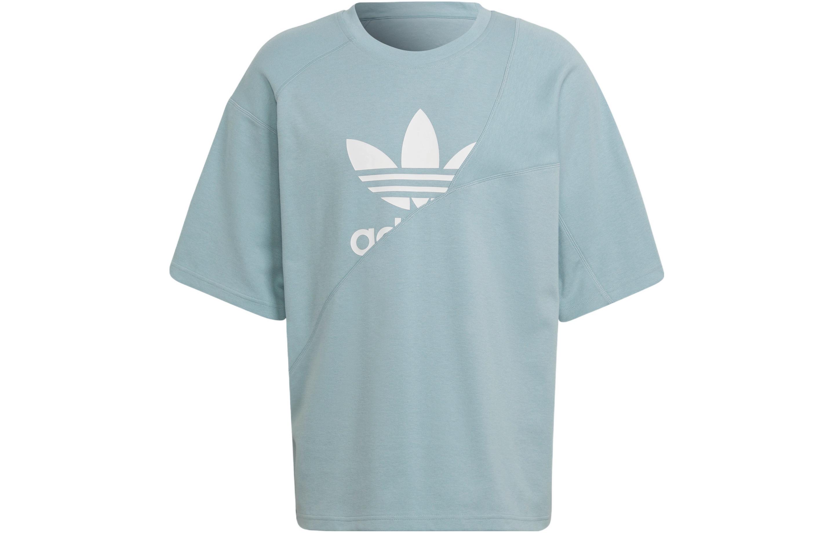 Футболка мужская серо-зеленая Adidas Originals — фото 2