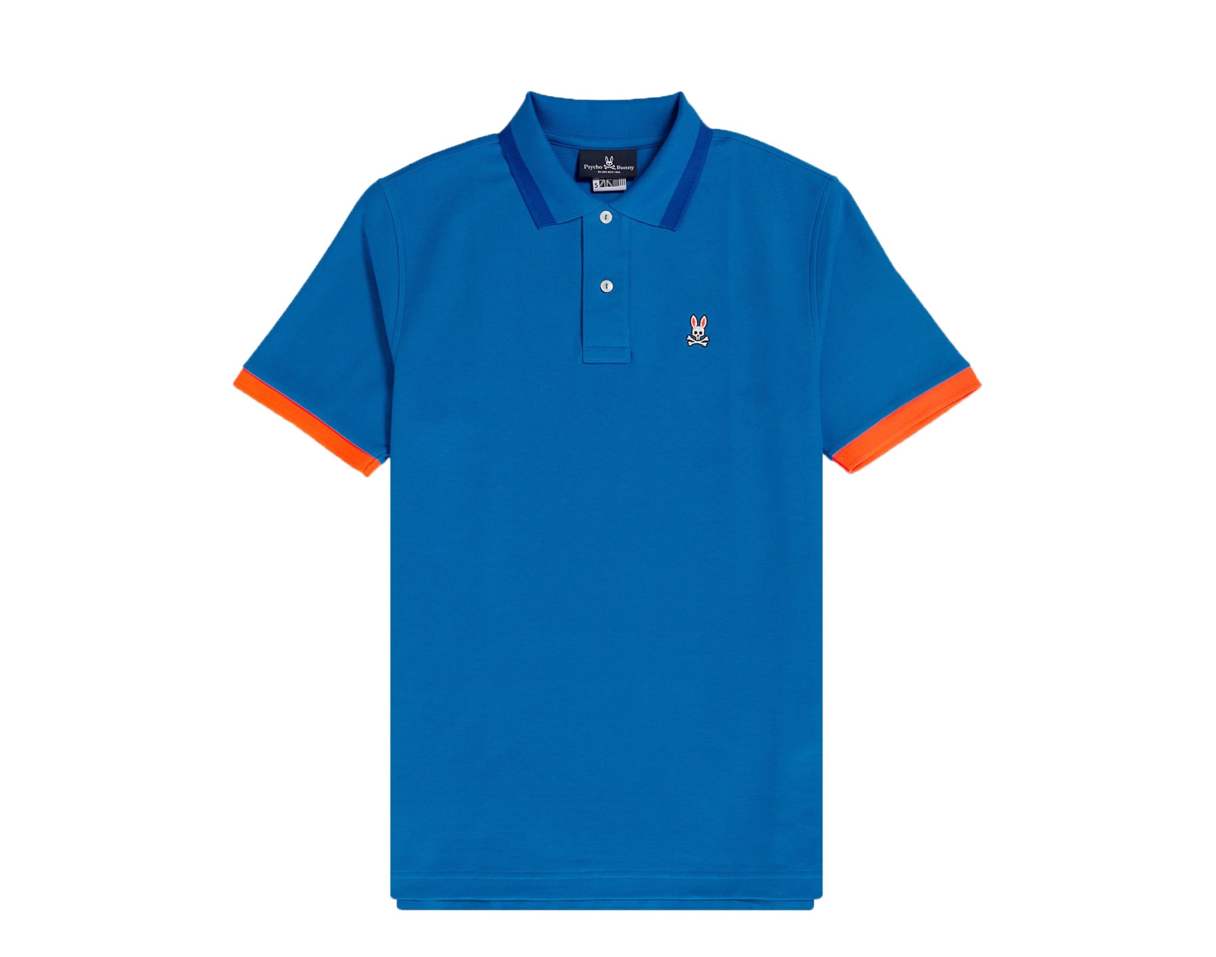

Мужская рубашка Psycho Bunny Hayfield Polo Electric Teal/Orange/Blue B6K896N1PC-ELT, синий