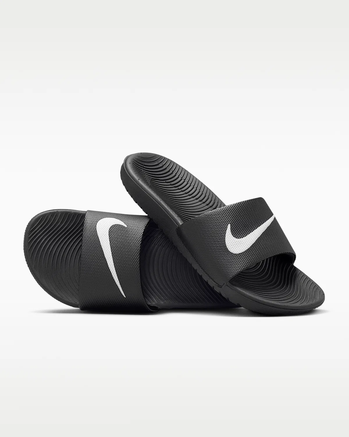 Детские слайды Nike Kawa, Black/White