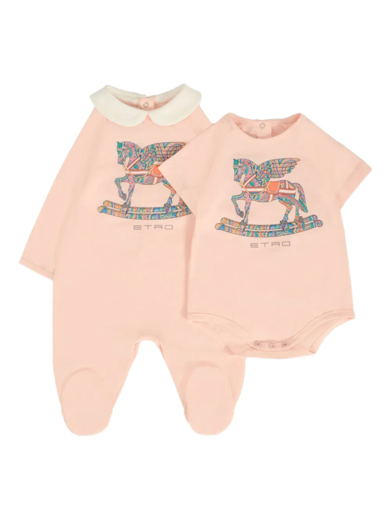 

ETRO KIDS Детский комплект из хлопка с принтом Pegaso, розовый