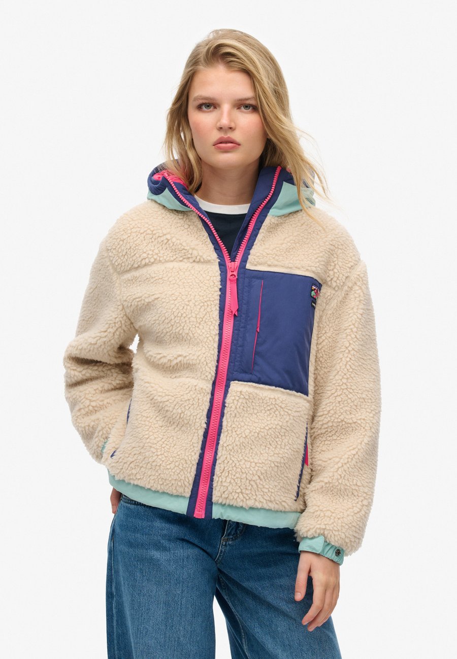 

Флисовая куртка Superdry & Co VINTAGE HOODED, Vintage Ecru/Beige