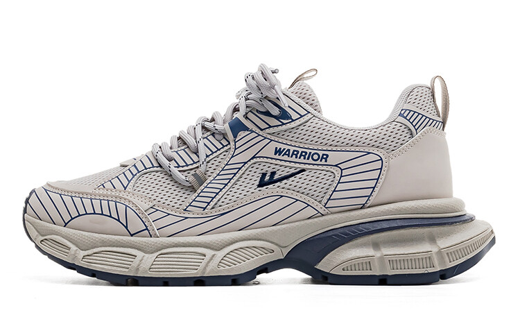 

Кроссовки WARRIOR Chunky Sneakers Unisex Low-top Blue, серый/темно-синий