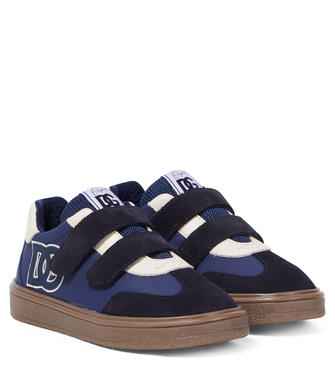 

DG кроссовки с отделкой из замши Dolce&Gabbana Kids, Blu Navy/Avorio