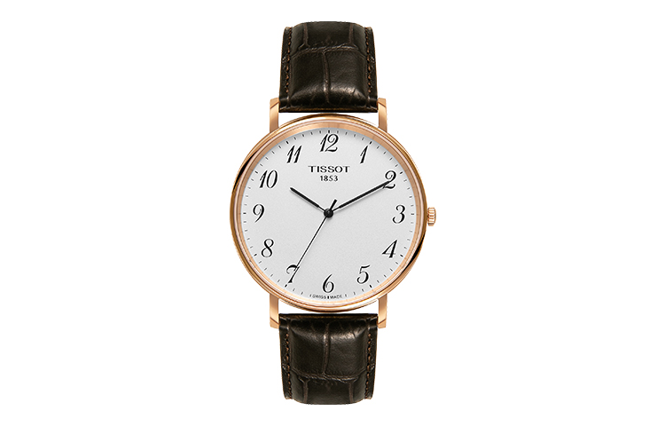 

TISSOT Часы Charm Time Series Quartz Movement Men's Watch Watch 42mm Silver Dial Stainless Steel Case Leather Strap