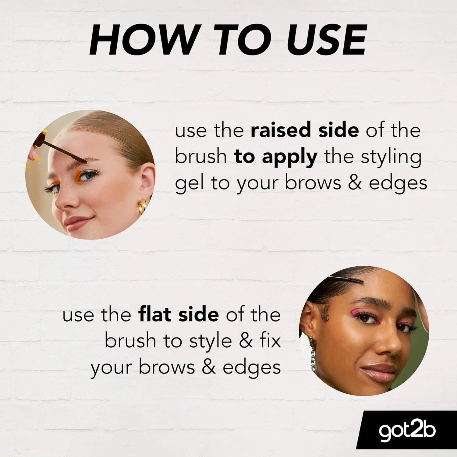 Тинтированный гель для бровей и контуров got2b Glued 4 Brows & Edges Got2B, Dark Brown To Black — фото 3