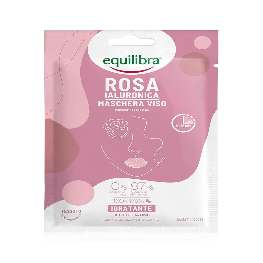 

Маска для лица Mascarilla facial hidratante rosa hialurónica Equilibra, 1 шт