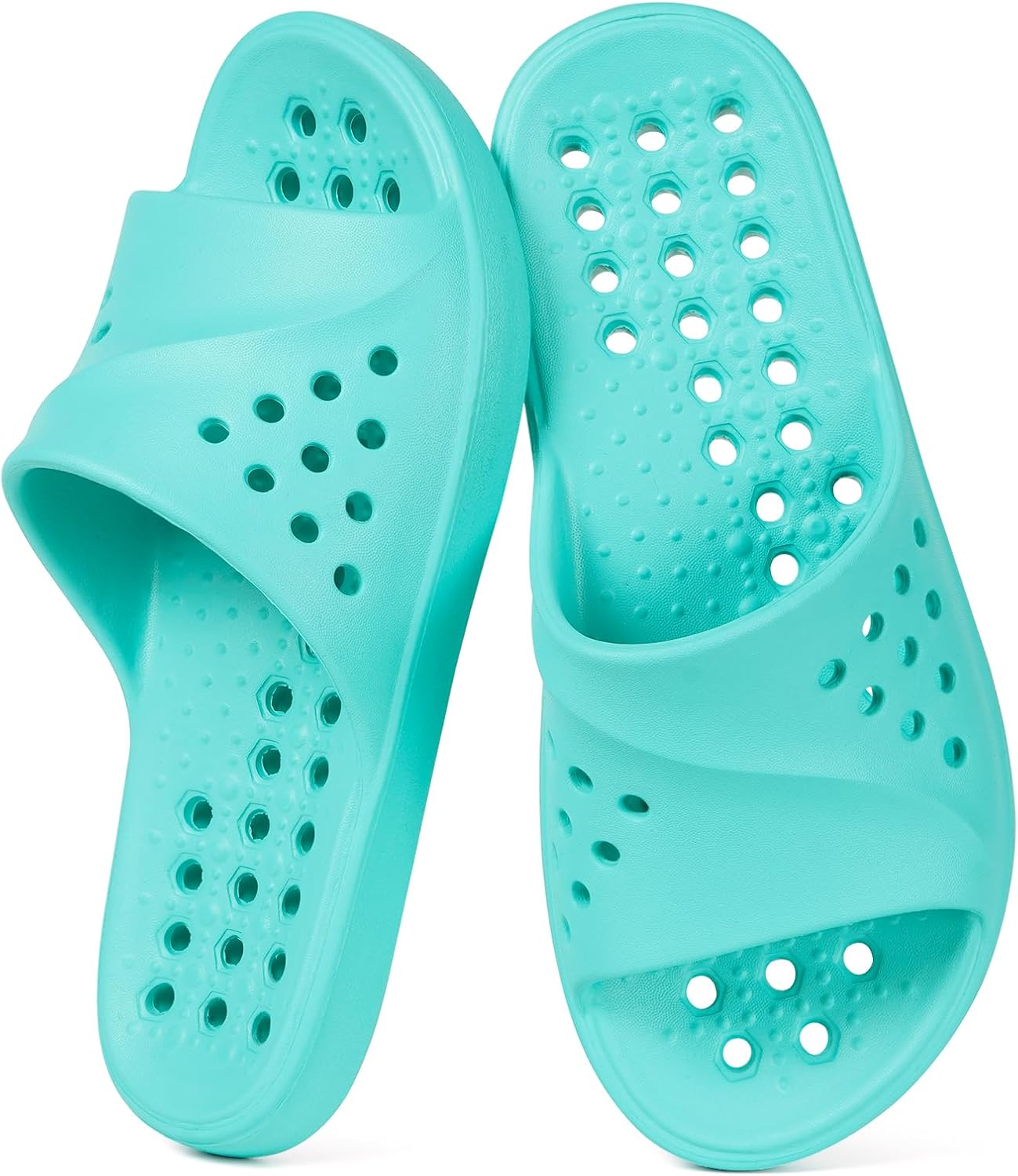 

Шлепанцы для душа Gaatpot для женщин и мужчин, массажные тапочки для бассейна с поддержкой свода стопы, светло-голубой