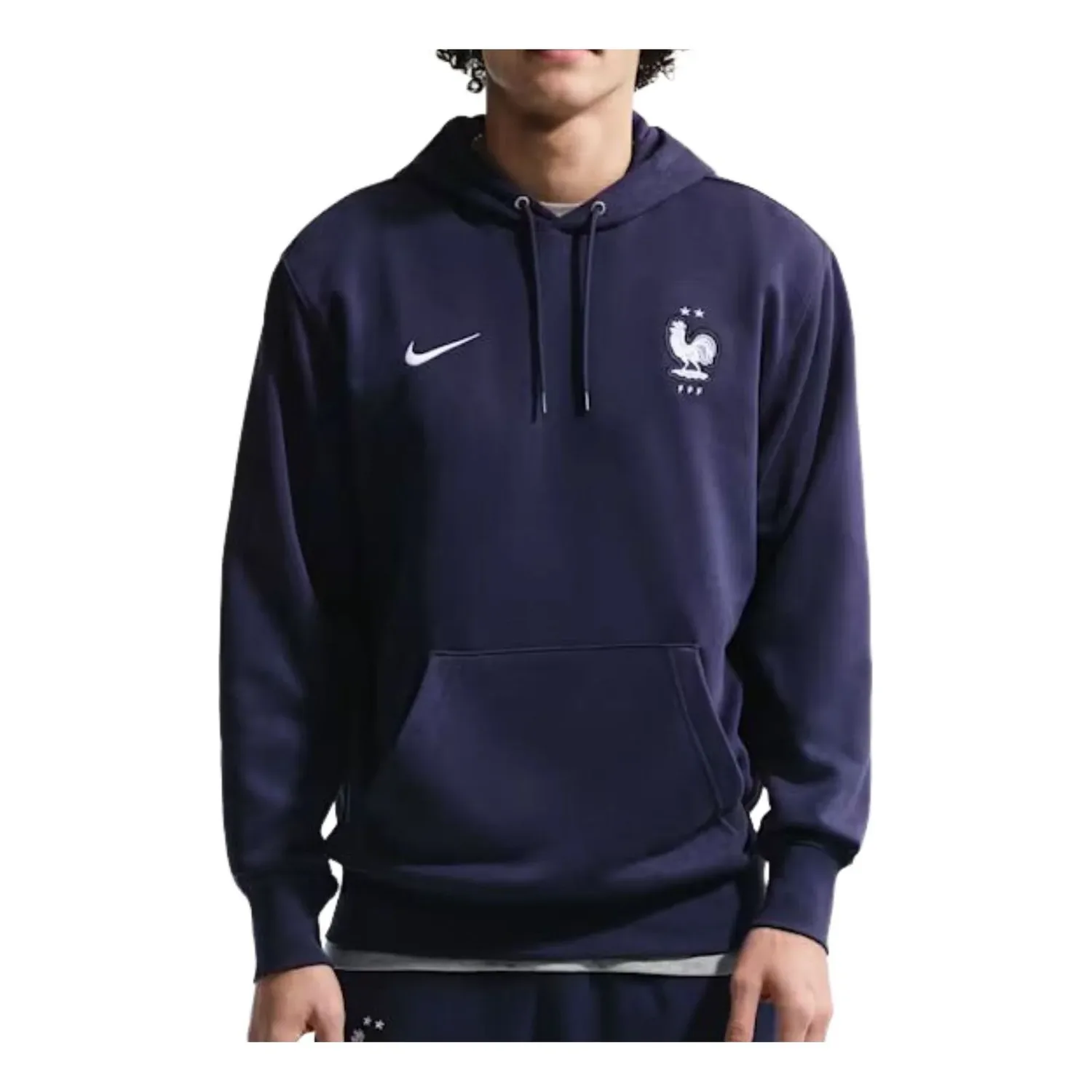 Худи Nike FFF Club French Terry 'Blackened Blue White' (B6301-498), темно-синий